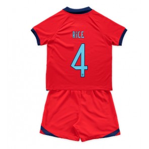 England Declan Rice #4 Bortaställ Barn VM 2022 Kortärmad (+ Korta byxor)